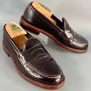ALDEN Size 6.5 D6207 Color 8 Horween Cordovan Leather Penny Loafers